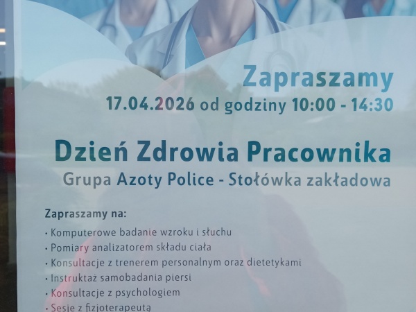 „Dzień Zdrowia Pracownika” zorganizowany przez Grupę AZOTY Police.