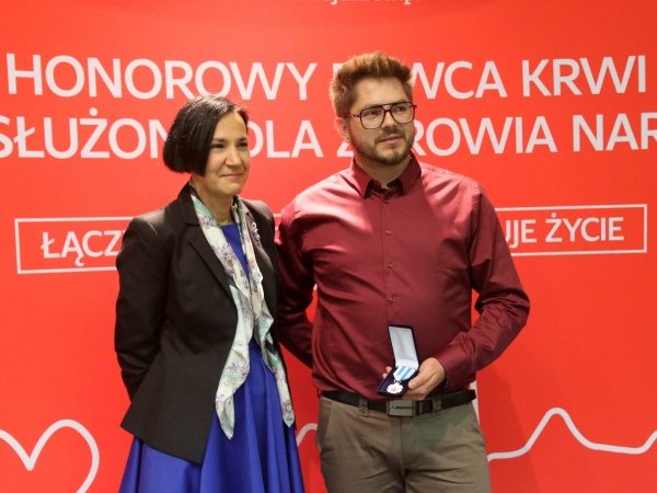 wręczenia odznaczeń „Honorowy Dawca Krwi – Zasłużony dla Zdrowia Narodu”.